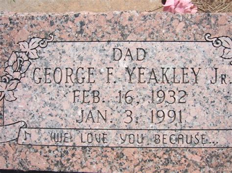 George Franklin Yeakley Jr 1932 1991 Find A Grave Memorial