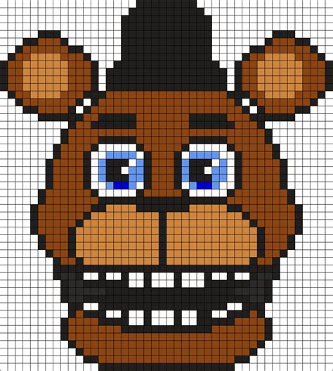 Fnafworld Freddy Perler Bead Pattern Bead Sprites Characters Fuse