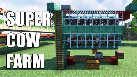 Minecraft Cow Farm Easy Efficient Leather And Steak Farm 119 Youtube