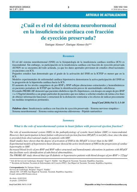 Sistema Neurohormonal Insuficiencia cardÃaca