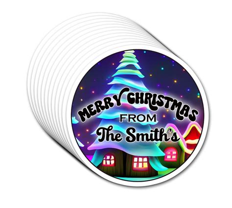 Personalized Christmas Labels Holiday Stickers for Gifts - Etsy