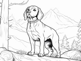 Beagle Coloring Joy Coloring Page