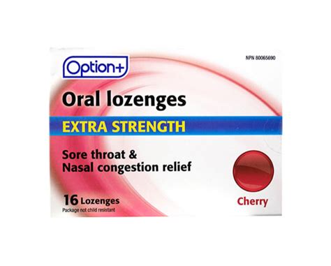 Option+ Antibacterial Throat Lozenges Cherry 16 Lozenges – Pharmacy For ...