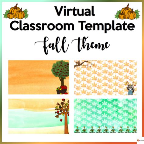 Virtual Classroom Template Fall Background | Made By Teachers