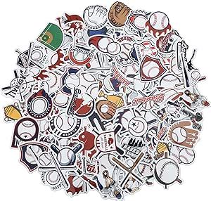 Amazon.com: 100 Pack Baseball Stickers, Baseball Party Favors, Birthday ...