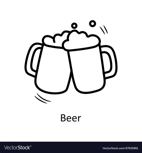beer outline icon design part royalty  vector image