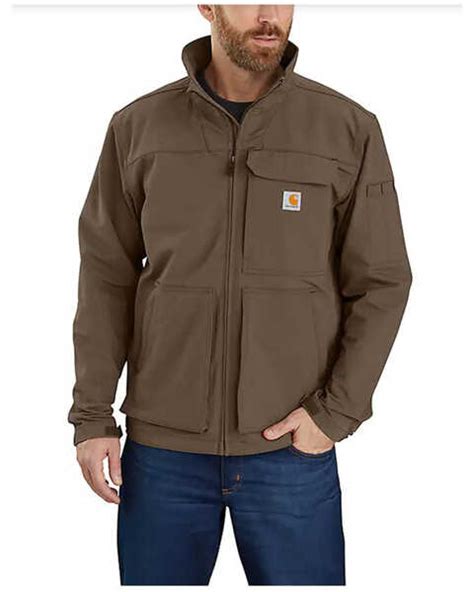 Carhartt Mens Super Dux Relaxed Fit Lightweight Zip Front Work Jacket Dark Brown