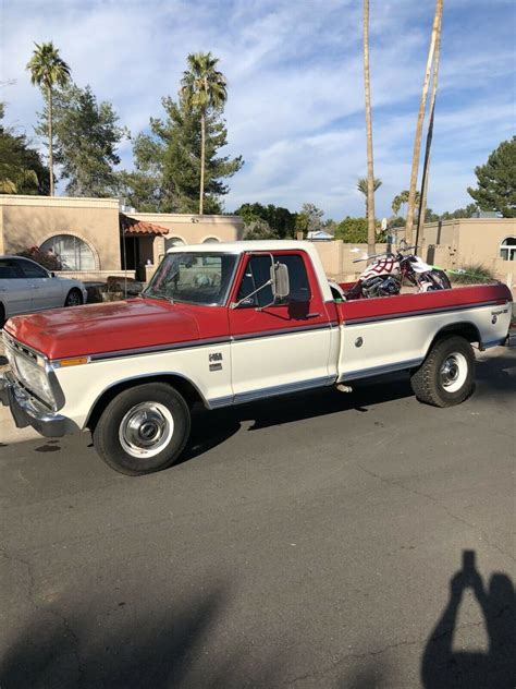 1975 Ford F350 Pickup Red Rwd Automatic 2 Door Classic Ford F350 1975