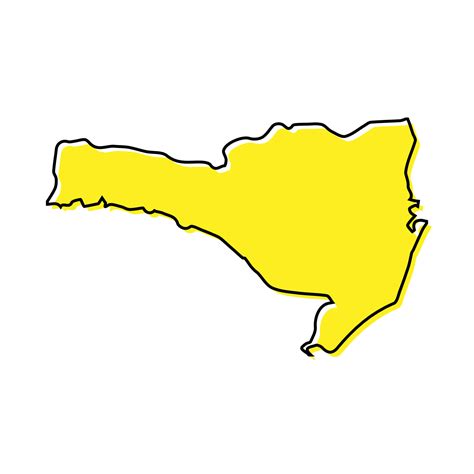 Simple outline map of Santa Catarina is a state of Brazil. Styli 22803775 Vector Art at Vecteezy