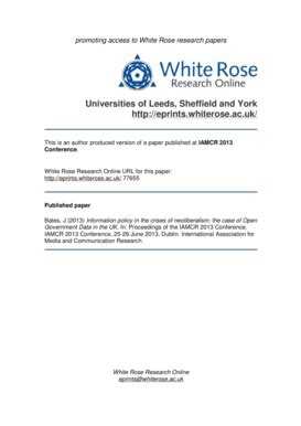 Fillable Online Eprints Whiterose Ac Front Page Cover Eprints