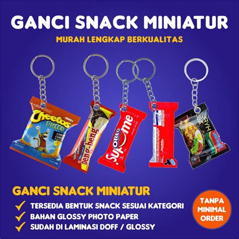 Jual Gantungan Kunci Snack Miniatur Indomie Ganci Unik Indonesia Shopee