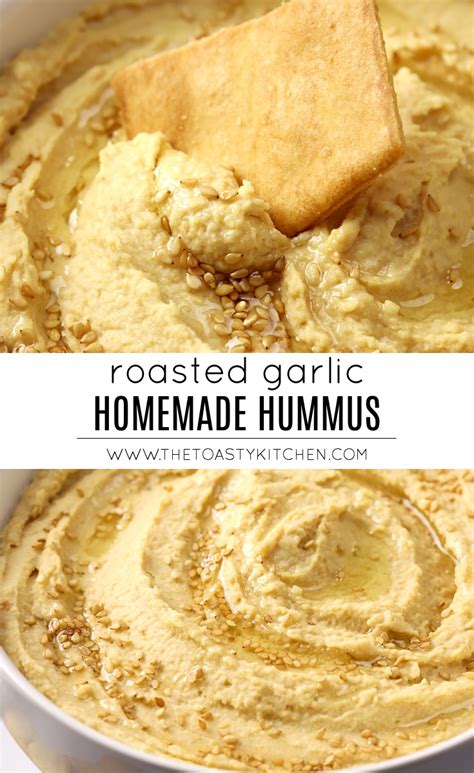 Roasted Garlic Hummus - The Toasty Kitchen