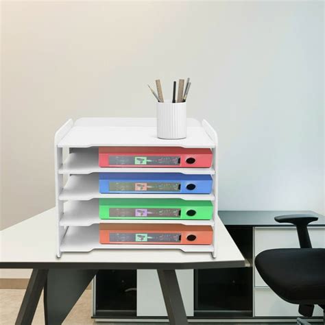 Mkyiongou 5 Tier Letter Tray Office Desk Document Organizer File Tray