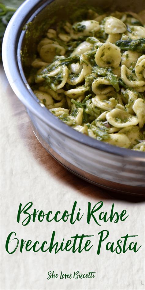 Italian Broccoli Rabe Orecchiette Pasta Recipe She Loves Biscotti