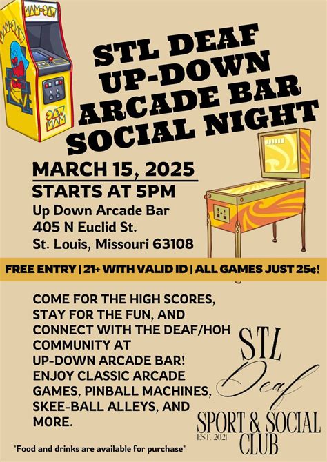STL Deaf Up-Down Arcade Bar Social Night, Up-Down STL, St. Louis, 15