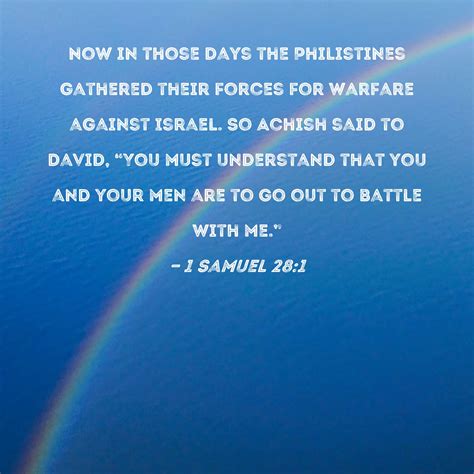 1 Samuel 28 1 Now In Those Days The Philistines Gathered Their Forces