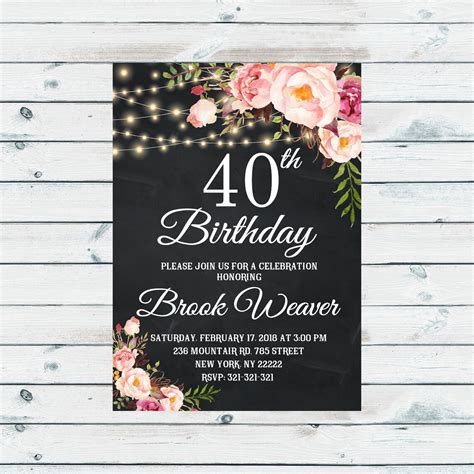 Save The Date Birthday Party Invitation Women Birthday Party Etsy