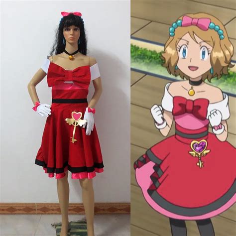 Hot Ash Ketchum Cosplay Pocket Monster Serena Cosplay Costume Serena Battle Dress Custom Made