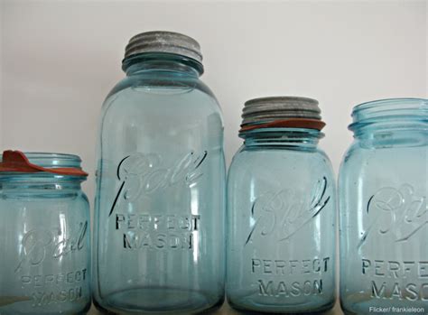 Blue Plastic Mason Jars