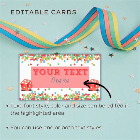 Editable Game Night Food Cards, Board Game Party Food Labels, Game