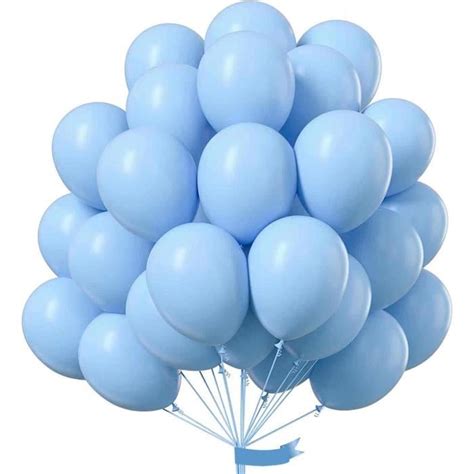 50 pcs 12 Pouces Ballons Bleu Clair Ballons de Fête Ballons en Latex