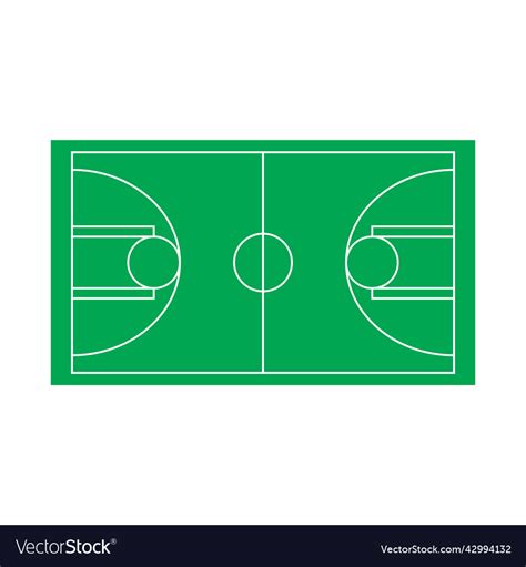 Green basketball court icon Royalty Free Vector Image