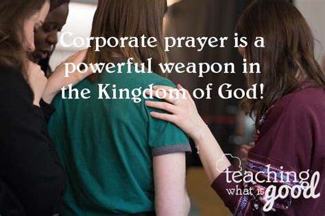 corporate prayer | Teaching What Is Good