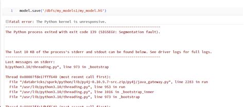 Azure Databricks The Python Kernel Is Unresponsive The Python Process