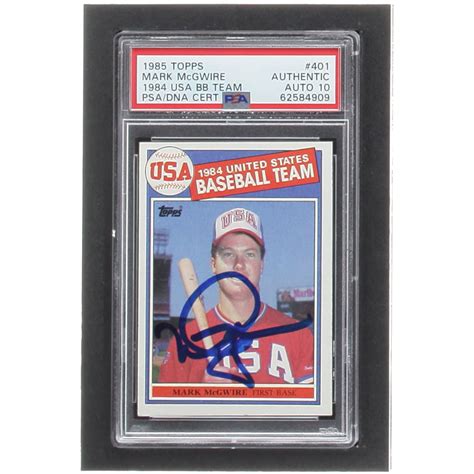 Mark Mcgwire Signed Topps Oly Rc Psa Autograph Graded Psa