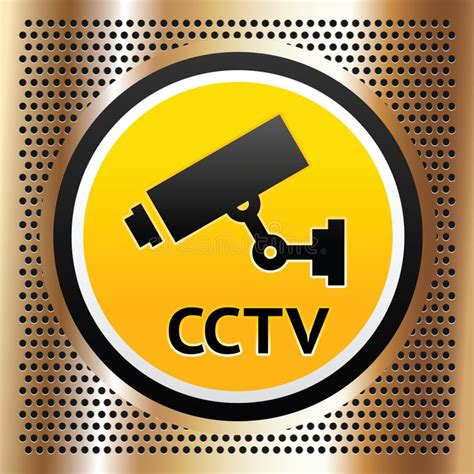 Cctv Symbol On A Golden Background Stock Image Image 26741381