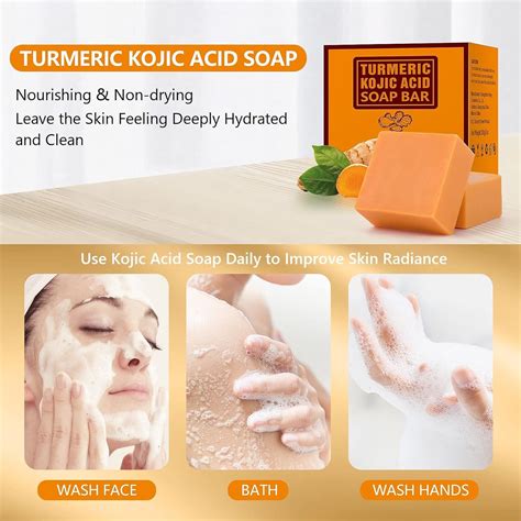 Tamoskiny Kojic Acid And Turmeric Soap For Dark Spots And Acne 2 Pack 200g 7oz