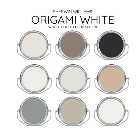 ORIGAMI WHITE Coordinating Colors Modern Interior Home Pre-packed Paint ...