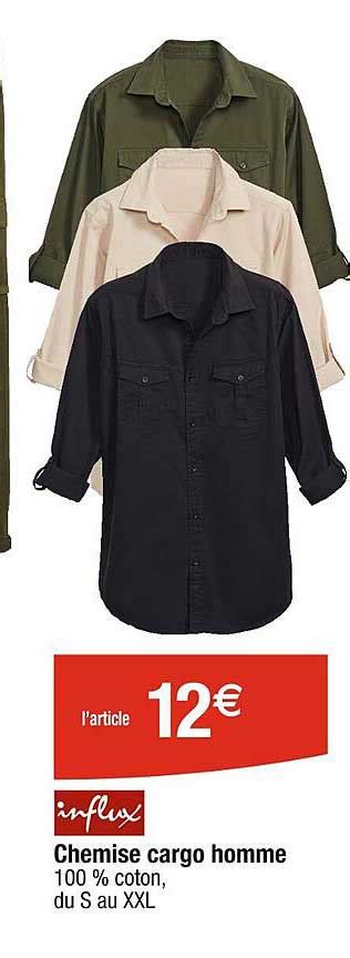 Promo Chemise Cargo Homme Influx Chez Cora ICatalogue Fr