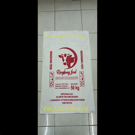 Jual Karung Plastik PP Pupuk Printing Custom 50 Kg Surabaya Sinar