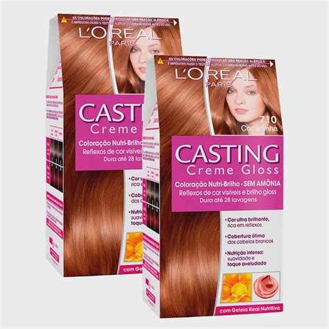 Tintura Creme Casting Creme Gloss L oréal Cocadinha 710 Kit duas