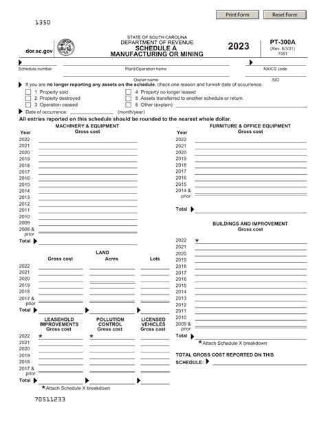 Form Pt 300a Schedule A 2023 Fill Out Sign Online And Download