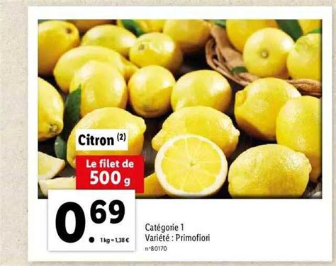 Promo Citron Primofiori Chez Lidl ICatalogue Fr