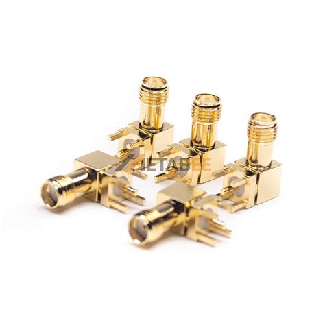 Sma Degree Right Angle Female Pcb Through Hole Connector Metabeeai