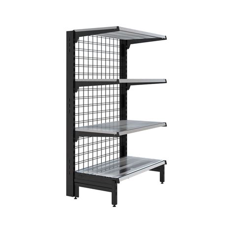 S Mart Single Sided Wall Shelving Bay With Mesh Backpanel