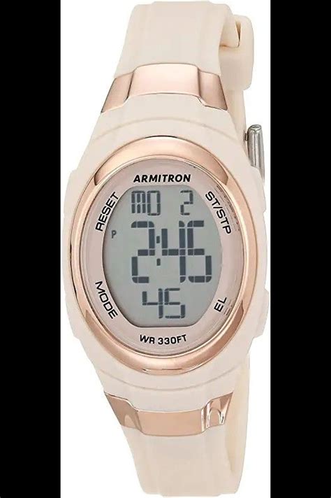 Armitron Sport Womens Digital Chronograph Resin Strap Watch 457034