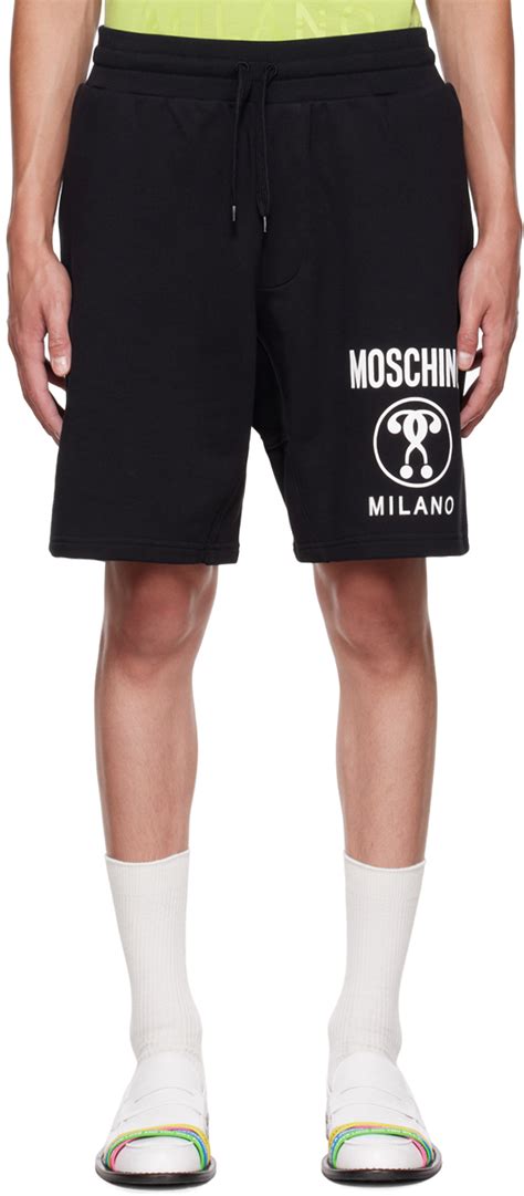 Moschino Black Double Question Mark Shorts 345 Ssense Lookastic