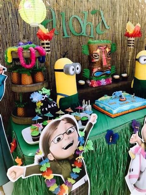 Kara's Party Ideas Despicable Me 3 Luau Party | Kara's Party Ideas