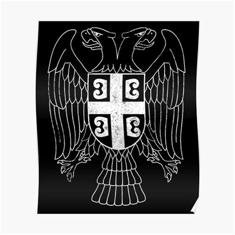 Serbian Eagle Coat Of Arms Poster For Sale By Mila1946 Redbubble