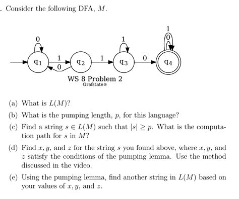 Solved Consider The Following DFA M A What Is L M B Chegg