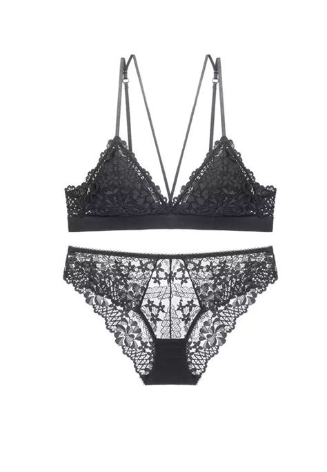 Buy ZITIQUE Sexy Lace Lingerie Set Bra And Panty Black 2024 Online