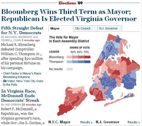 New York Times Maps The Citys Mayoral Election