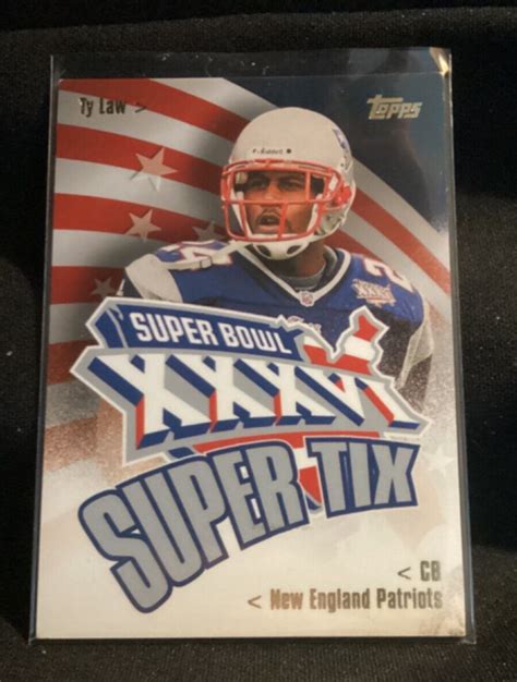 Topps Super Tix Ty Law Ticket Stub Super Bowl Xxxvi Patriots