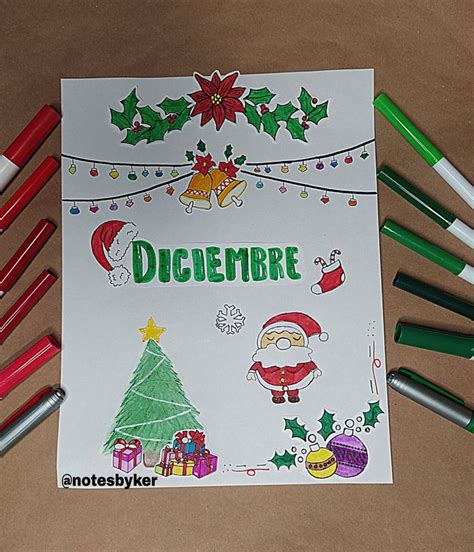 A Sheet Of Paper With Christmas Decorations And Writing On It