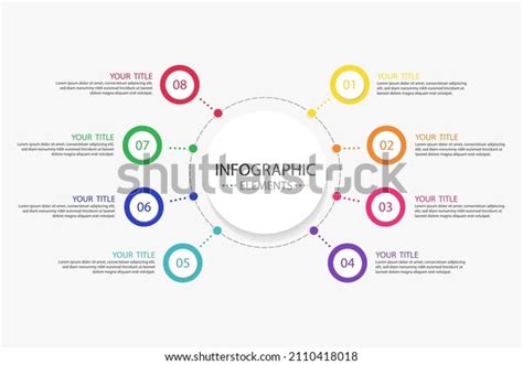 Zeitstrahl Vektor Abstrakte D Kreis Symbole Infografiken Elemente