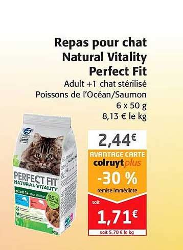 Promo Repas Pour Chat Natural Vitality Perfect Fit Chez Colruyt